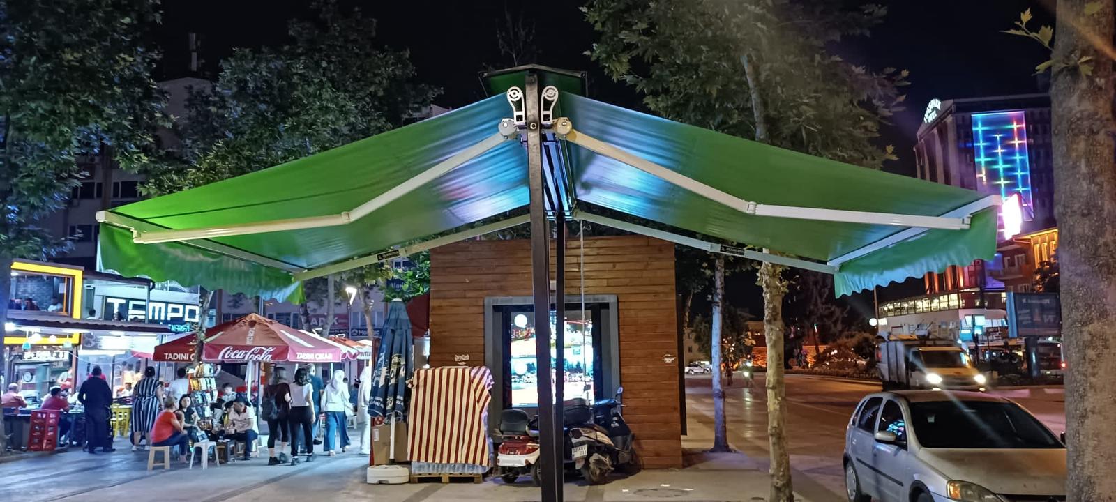 Çift Açılır Yarasa Tente